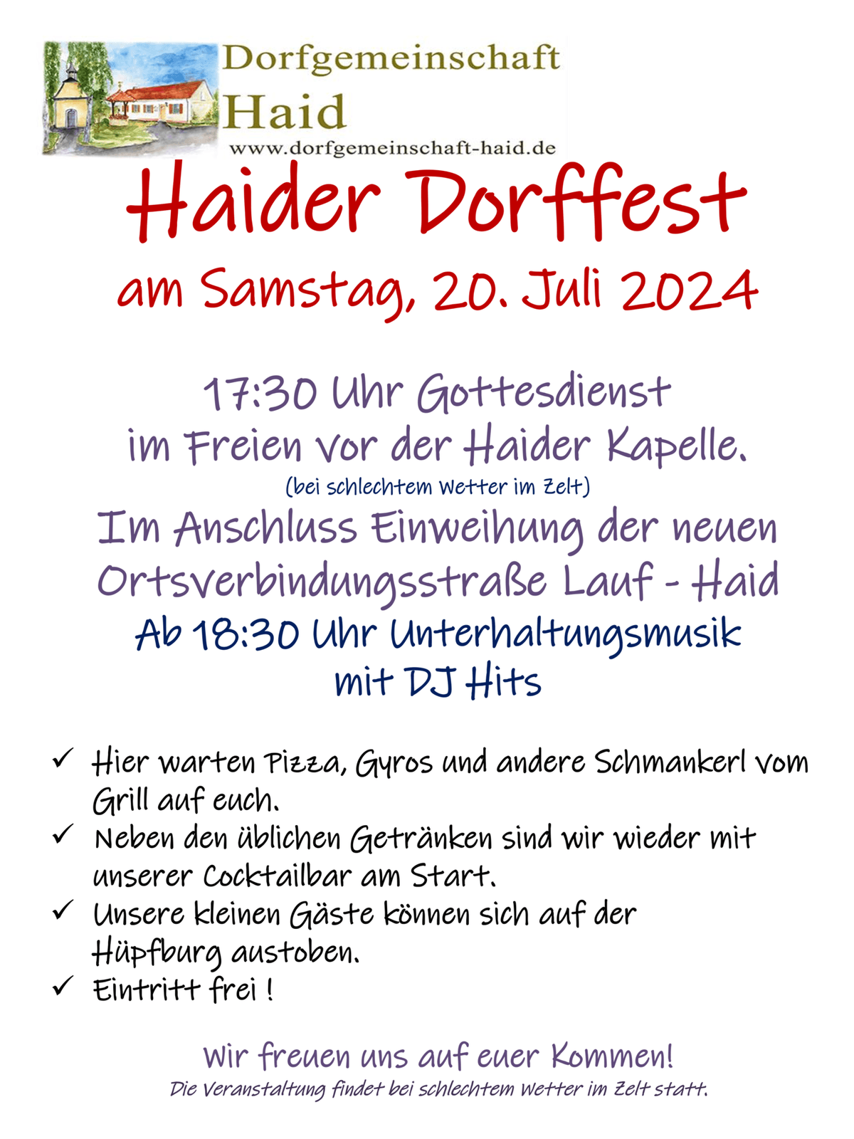 Flyer zum Dorffest 2024